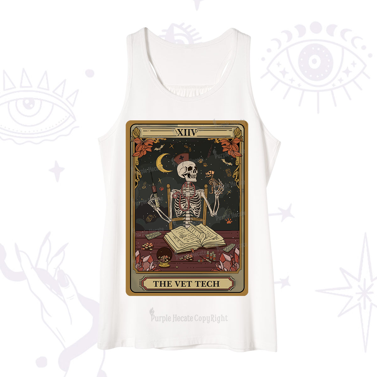 Purplehecate The Vet Tech Skeleton Tarot Tank