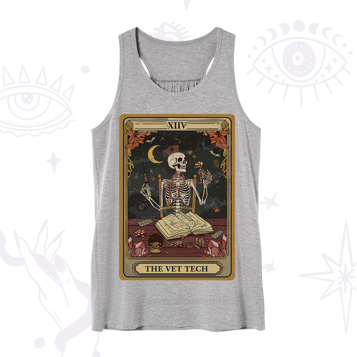 Purplehecate The Vet Tech Skeleton Tarot Tank