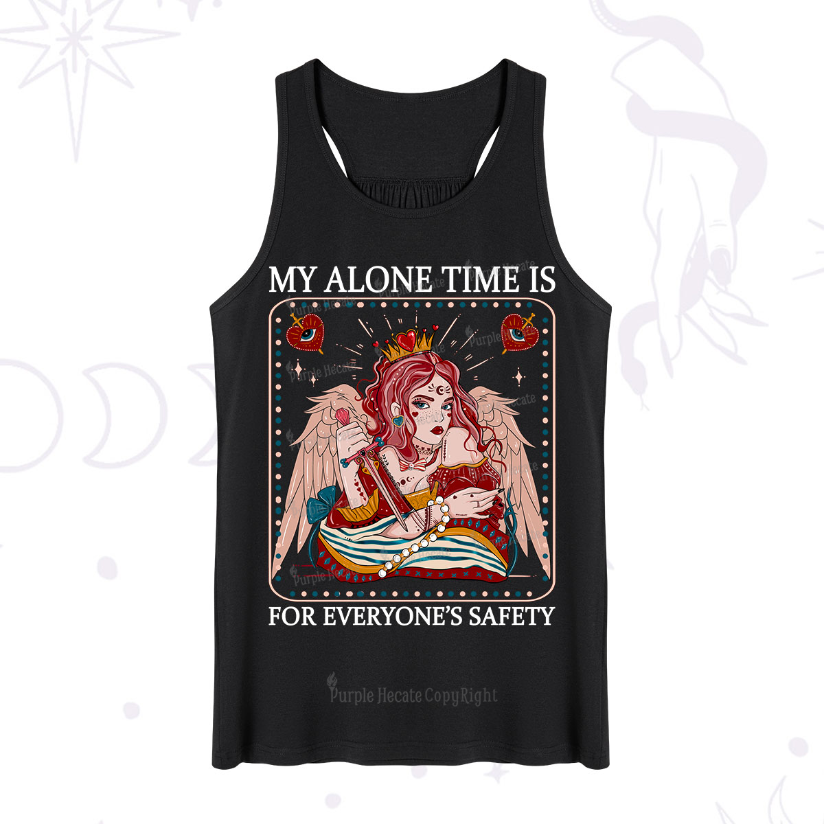 Purplehecate My Alone Time Is For Everyone's Safety Tank