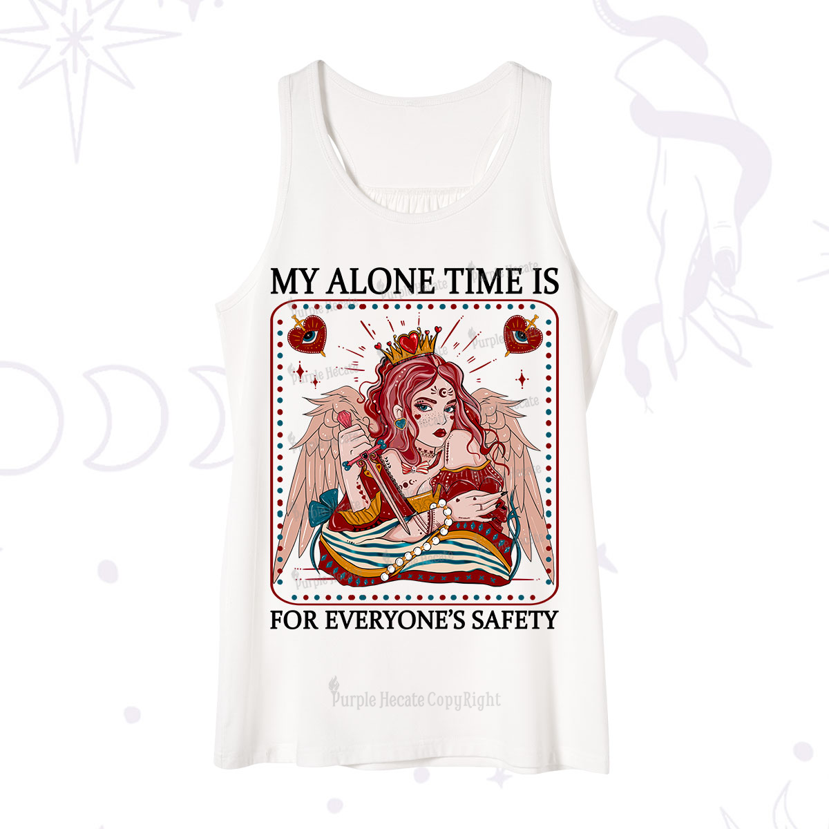 Purplehecate My Alone Time Is For Everyone's Safety Tank