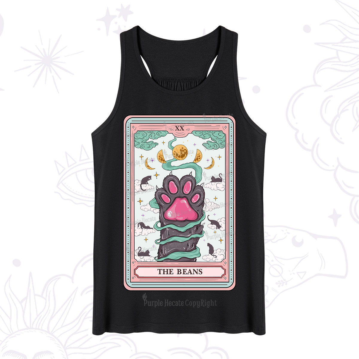 Purplehecate The Beans Cat Tarot Tank