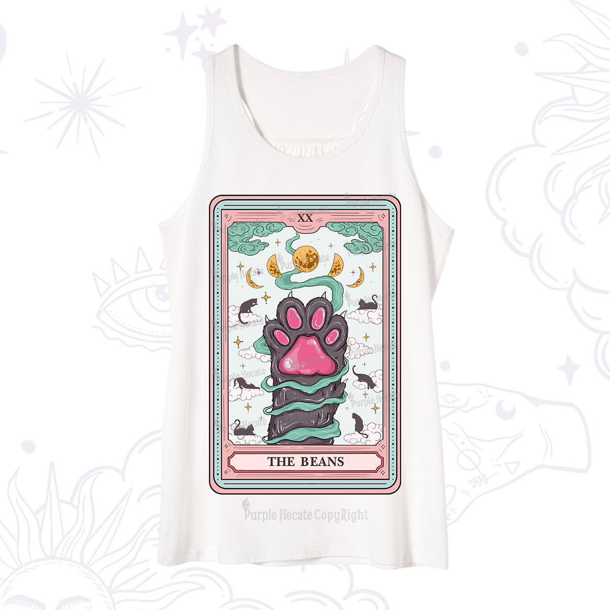 Purplehecate The Beans Cat Tarot Tank