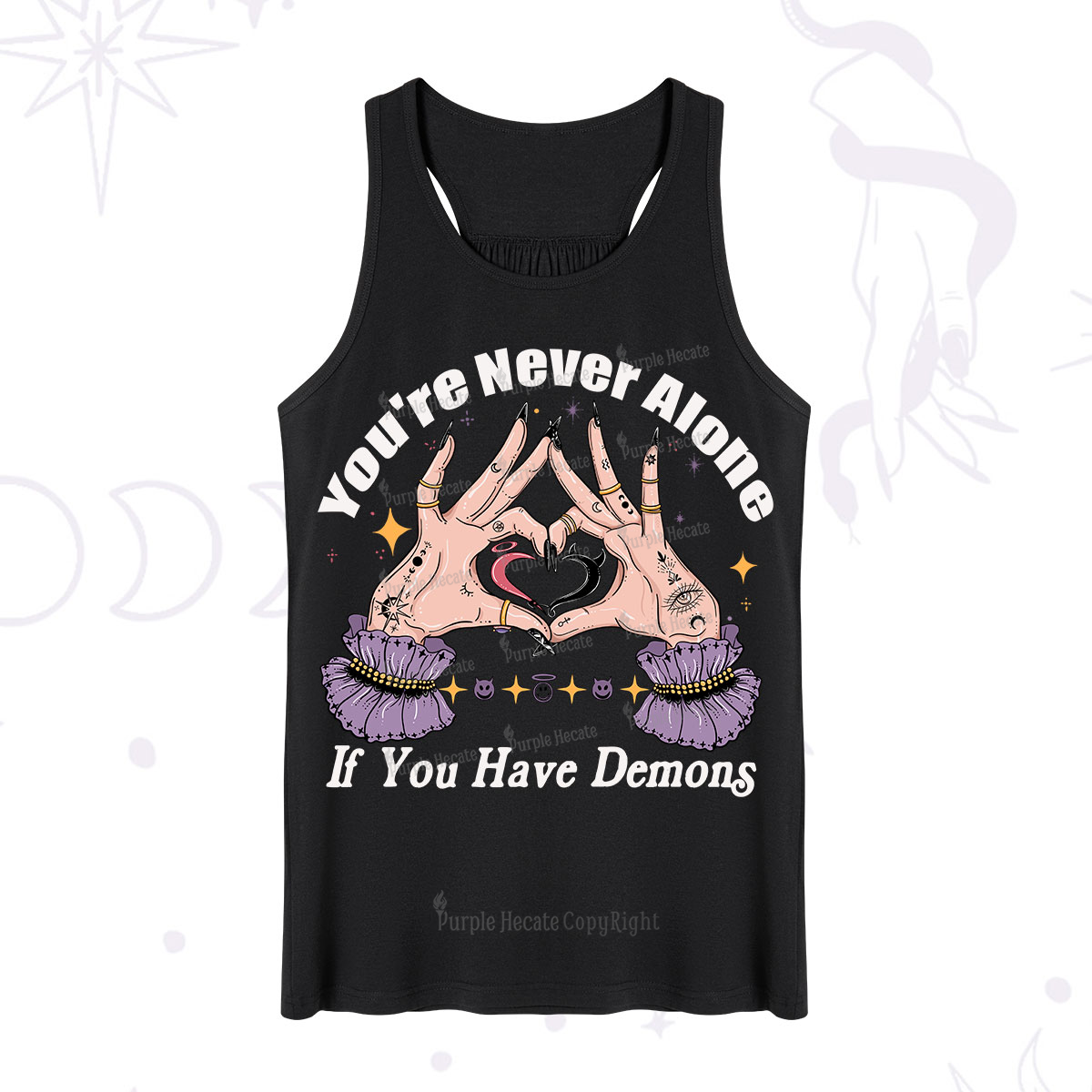 Purplehecate You're Never Alone If You Have Demons Tank