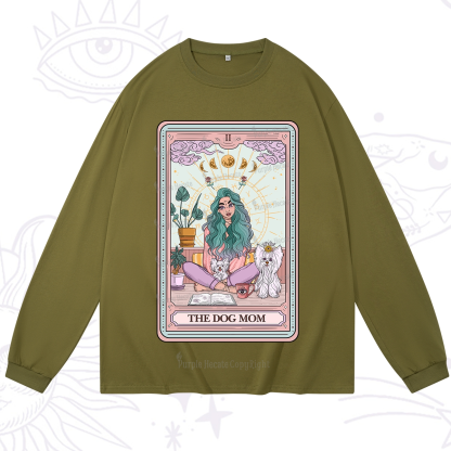 Purplehecate The Divine Dog Mom Tarot Card Long Sleeve T-Shirt