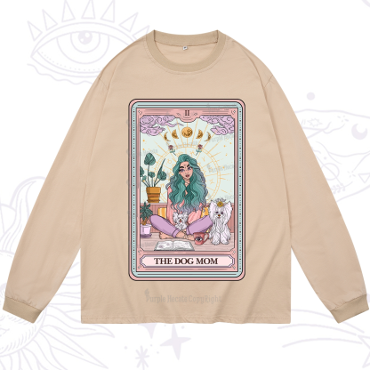 Purplehecate The Divine Dog Mom Tarot Card Long Sleeve T-Shirt