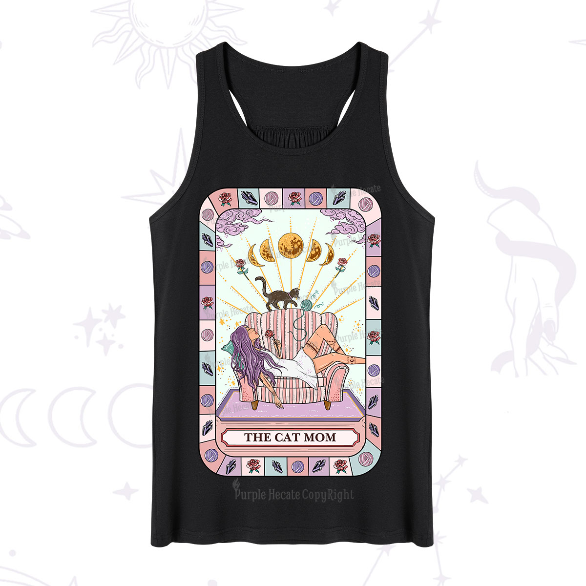 Purplehecate The Chill Cat Mom Tank