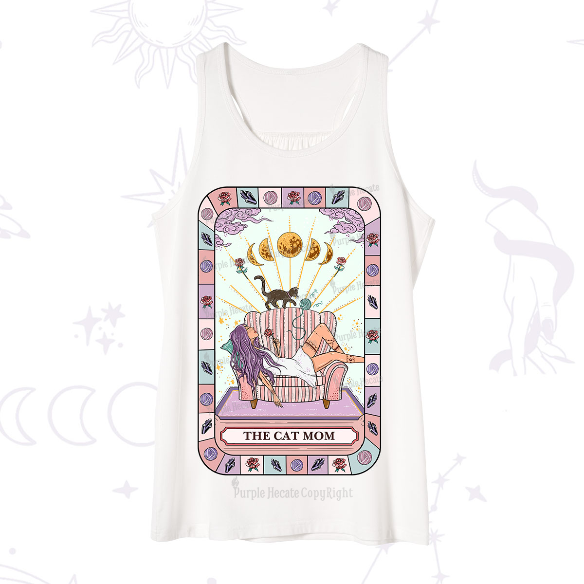 Purplehecate The Chill Cat Mom Tank