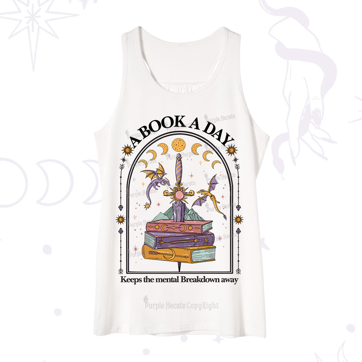 Purplehecate A Book A Day Keeps The Mental Breakdown Away Tank