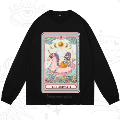 Purplehecate The Audacity Skeleton Tarot Card  Long Sleeve T-Shirt