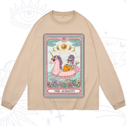 Purplehecate The Audacity Skeleton Tarot Card  Long Sleeve T-Shirt