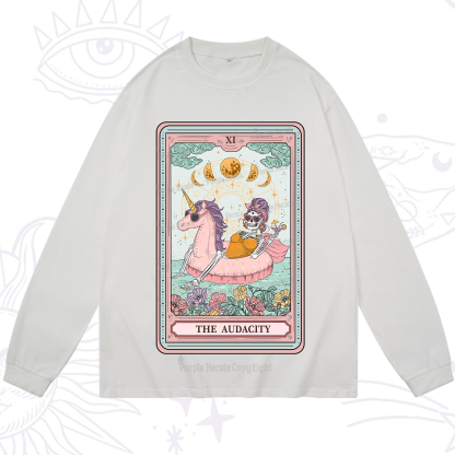 Purplehecate The Audacity Skeleton Tarot Card  Long Sleeve T-Shirt