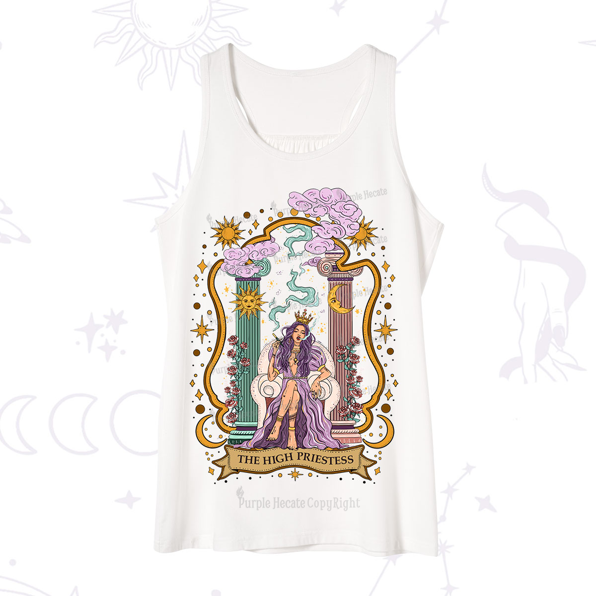 Purplehecate The High Priestess Goddess Tank