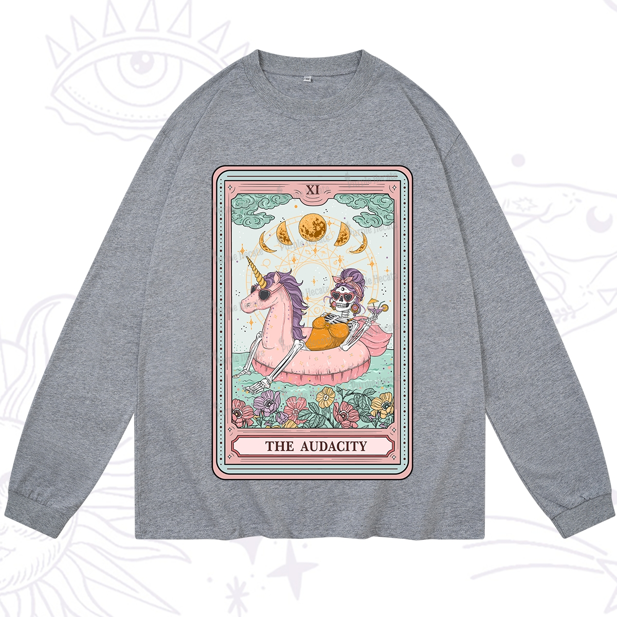 Purplehecate The Audacity Skeleton Tarot Card  Long Sleeve T-Shirt