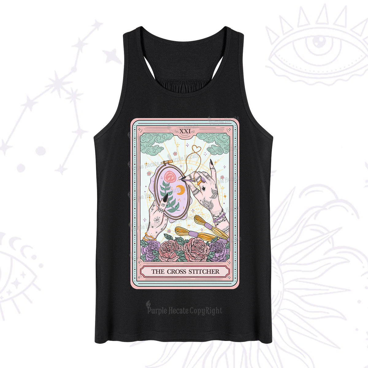 Purplehecate The Cross Stitcher Tarot Tank