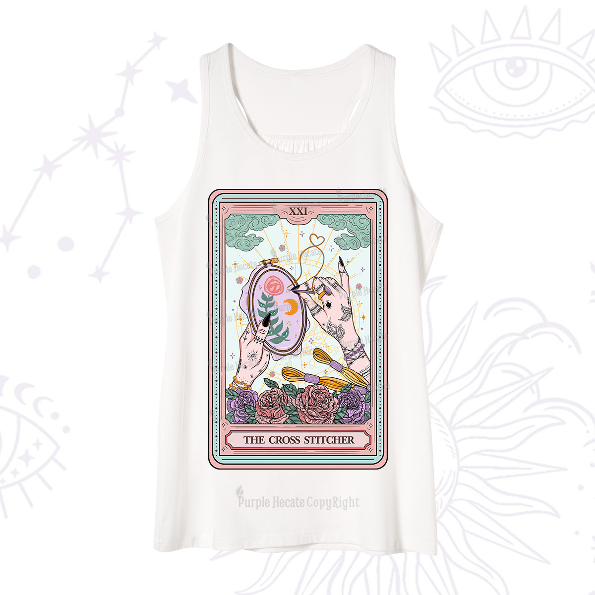 Purplehecate The Cross Stitcher Tarot Tank
