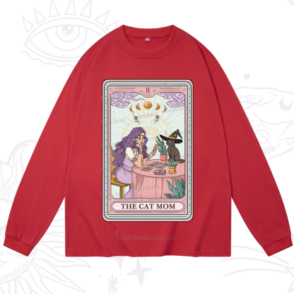 Purplehecate The Witchy Cat Mom Tarot Long Sleeve T-Shirt