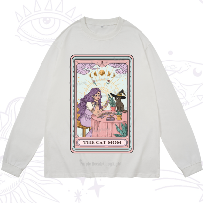 Purplehecate The Witchy Cat Mom Tarot Long Sleeve T-Shirt