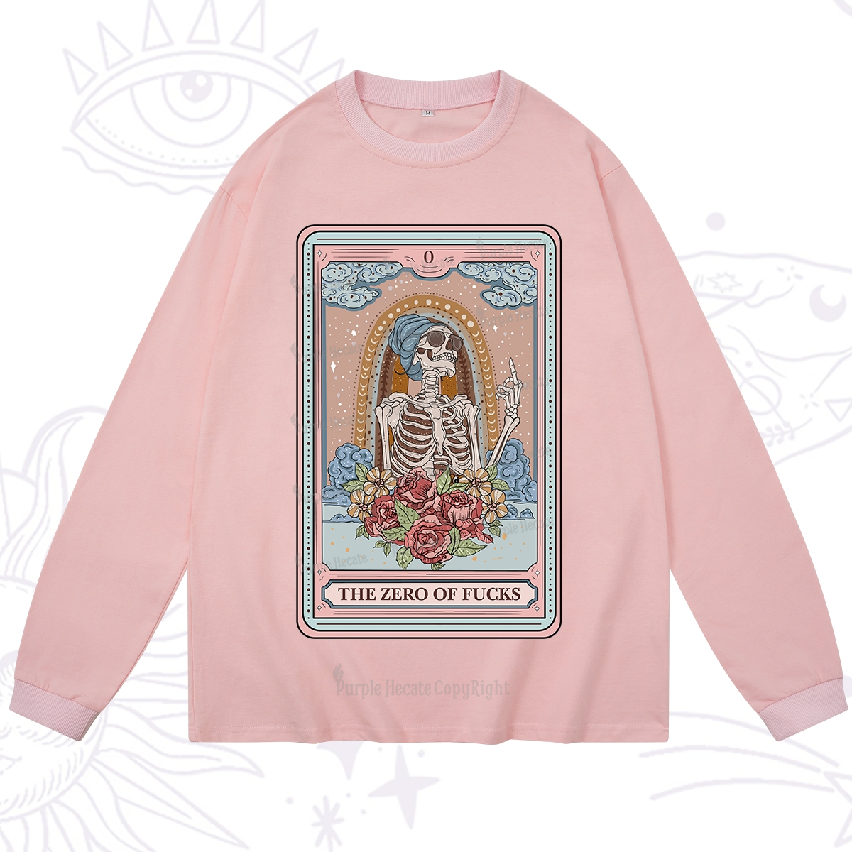 Purplehecate The Zero Of Fucks Tarot Card Long Sleeve T-Shirt