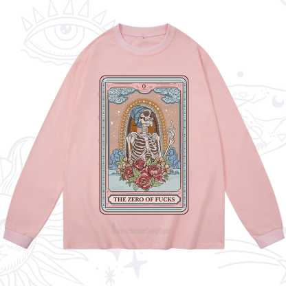 Purplehecate The Zero Of Fucks Tarot Card Long Sleeve T-Shirt