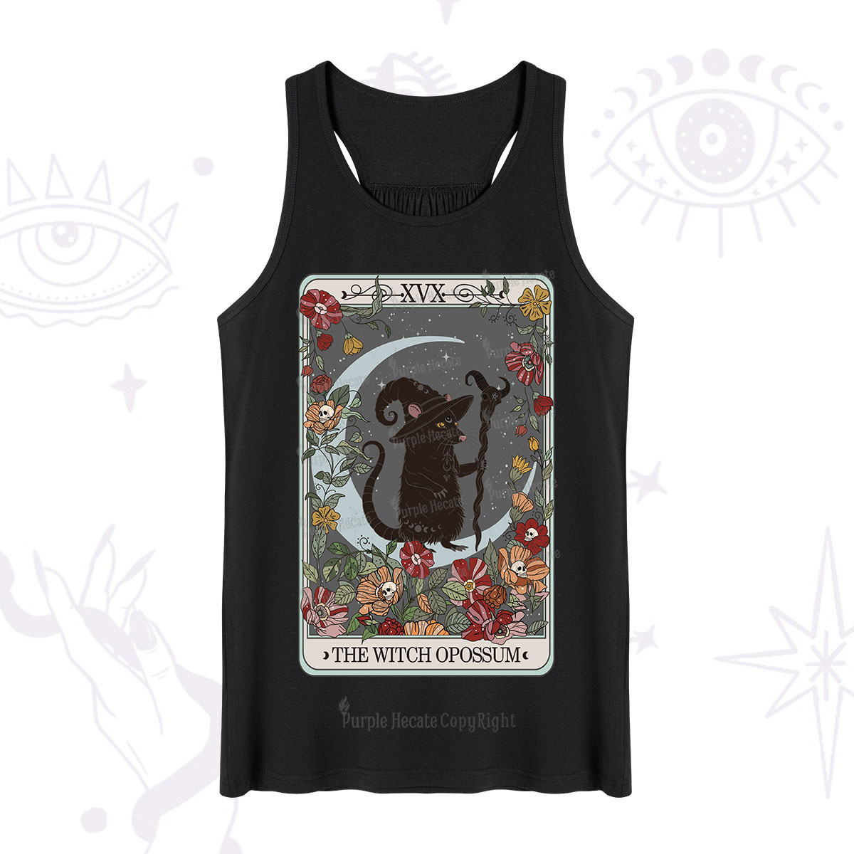 Purplehecate The Witch Opossum Tarot Tank
