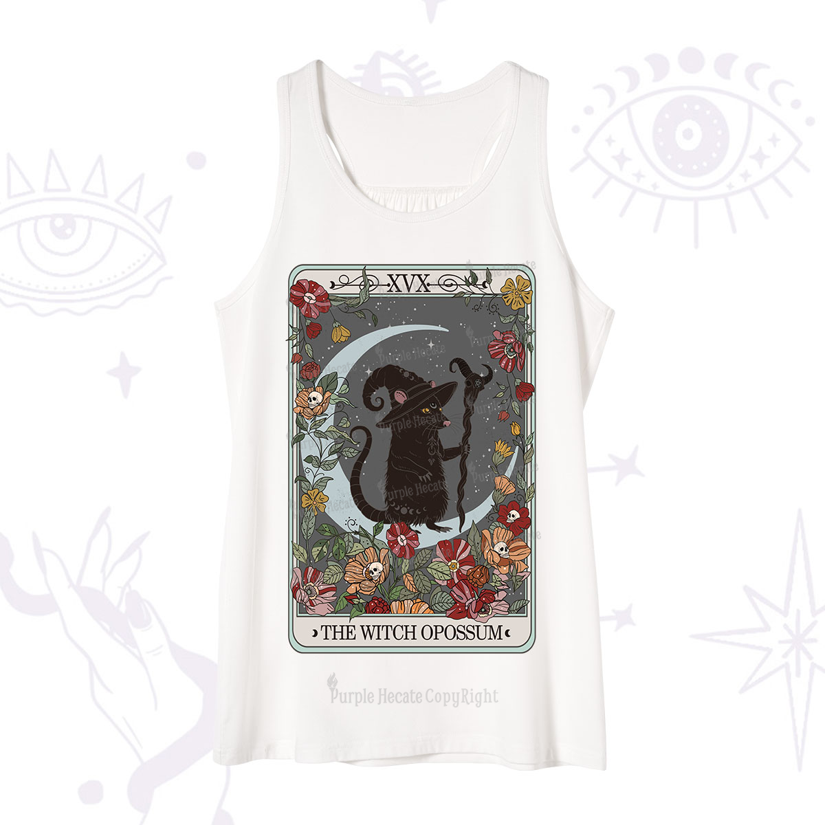 Purplehecate The Witch Opossum Tarot Tank