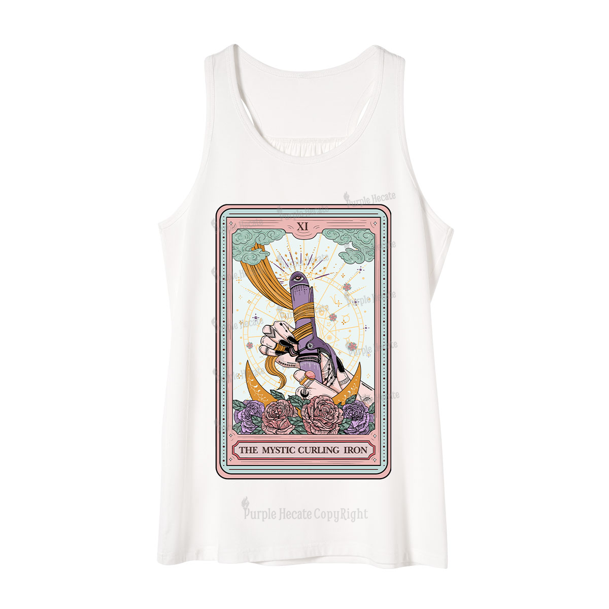 Purplehecate The Mystic Curling Iron Tarot Tank