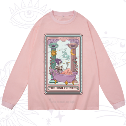 Purplehecate The Noble High Priestess Tarot Card Long Sleeve T-Shirt