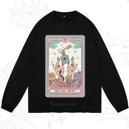 Purplehecate The Nail Artist Life Tarot Long Sleeve T-Shirt