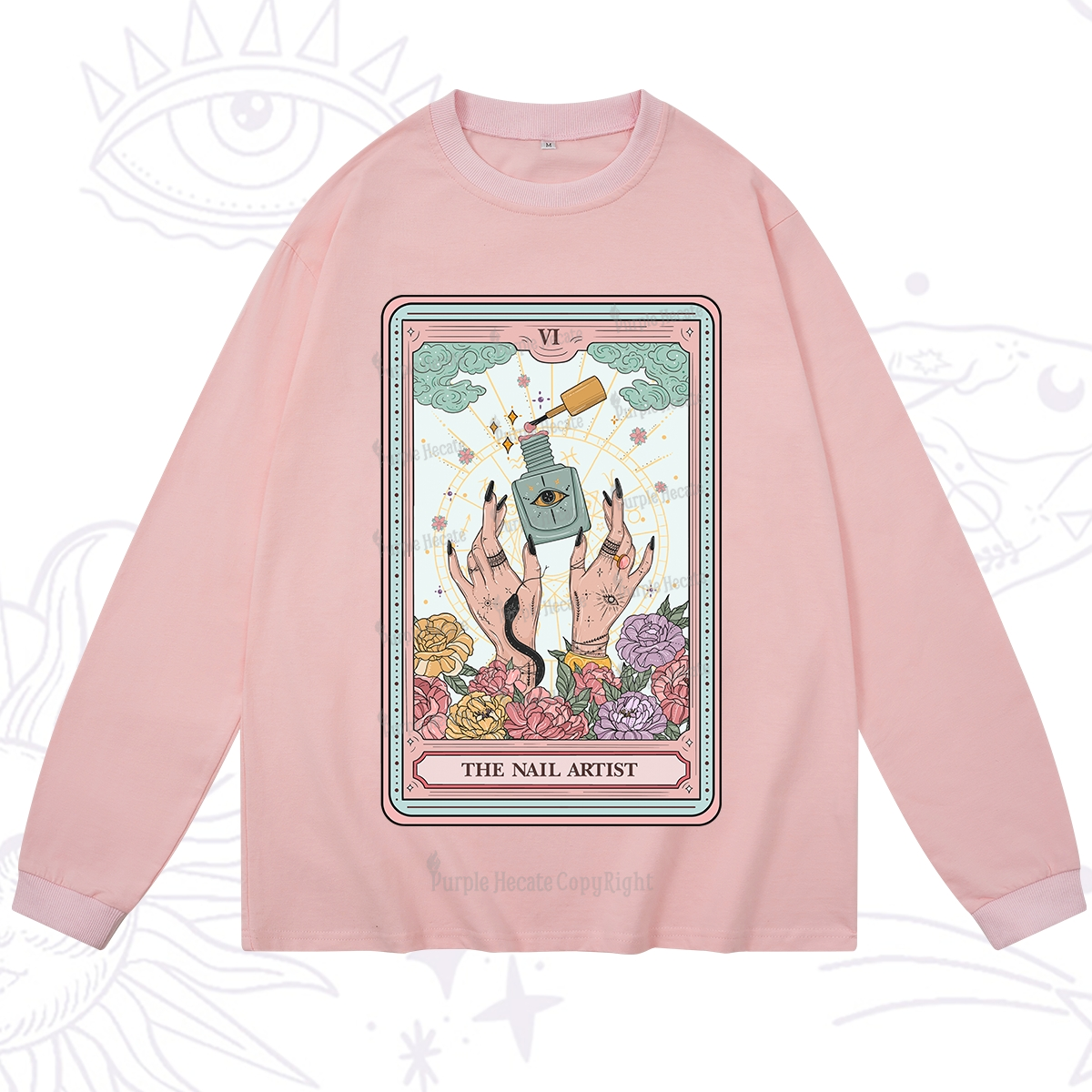 Purplehecate The Nail Artist Life Tarot Long Sleeve T-Shirt