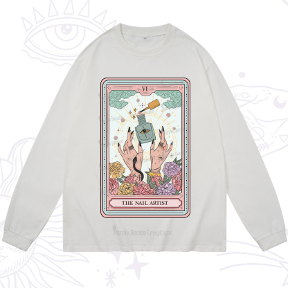 Purplehecate The Nail Artist Life Tarot Long Sleeve T-Shirt