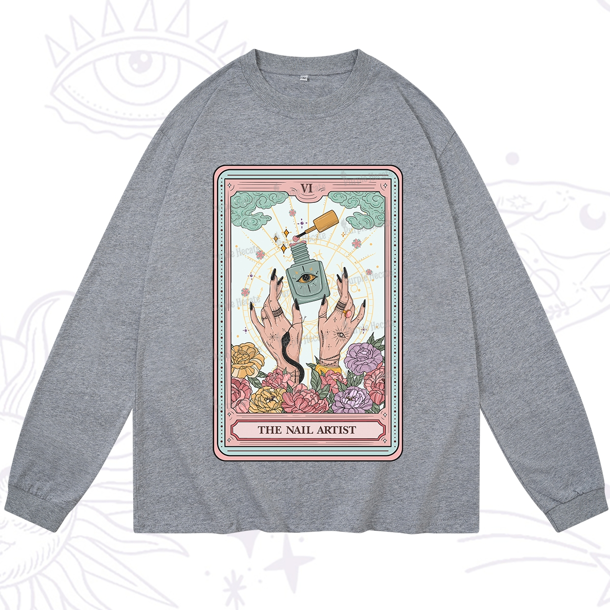 Purplehecate The Nail Artist Life Tarot Long Sleeve T-Shirt