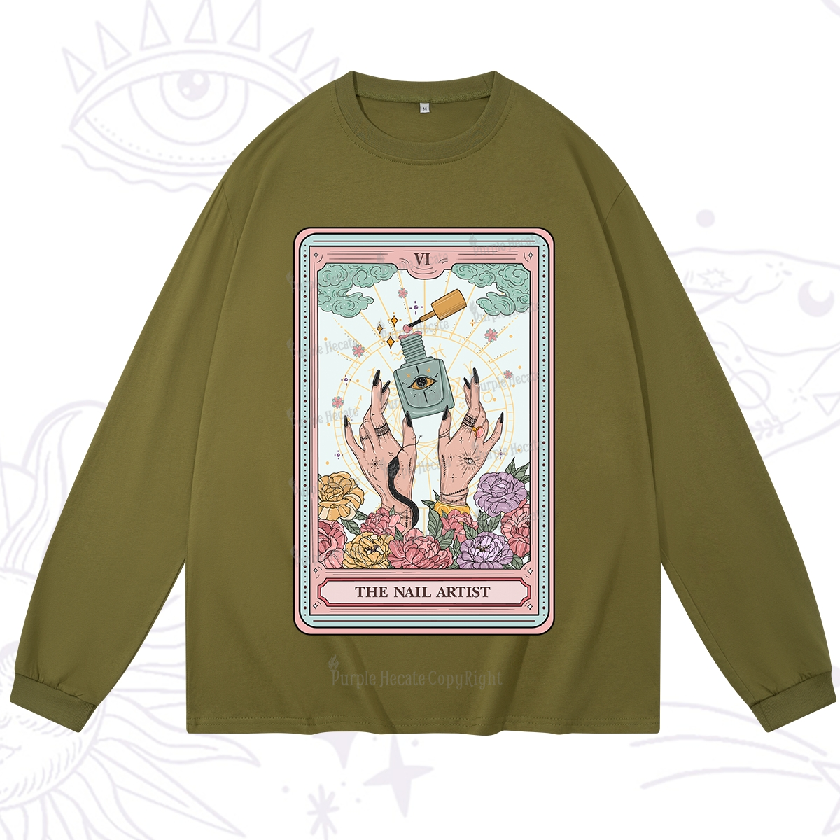 Purplehecate The Nail Artist Life Tarot Long Sleeve T-Shirt