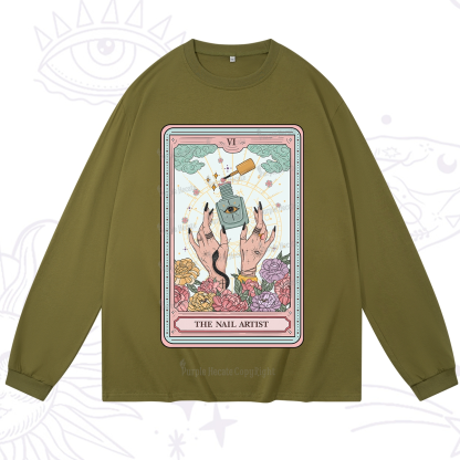 Purplehecate The Nail Artist Life Tarot Long Sleeve T-Shirt