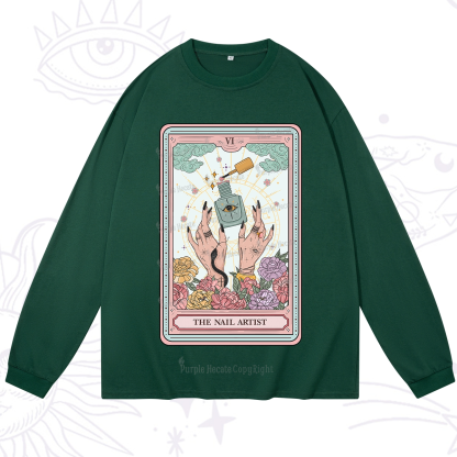 Purplehecate The Nail Artist Life Tarot Long Sleeve T-Shirt