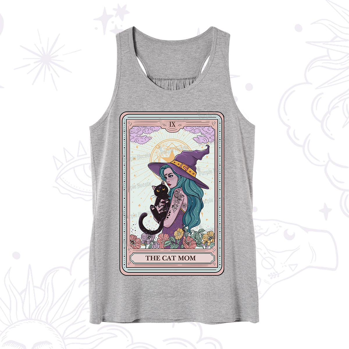 Purplehecate The Gothic Cat Mom Tarot Tank