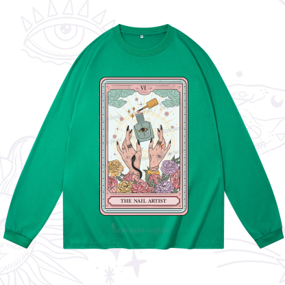 Purplehecate The Nail Artist Life Tarot Long Sleeve T-Shirt