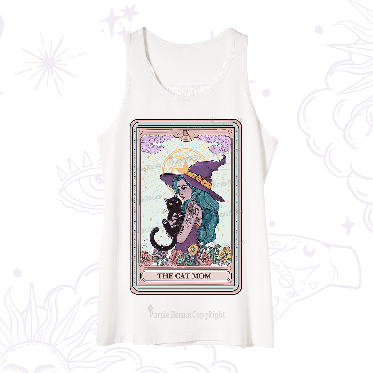 Purplehecate The Gothic Cat Mom Tarot Tank