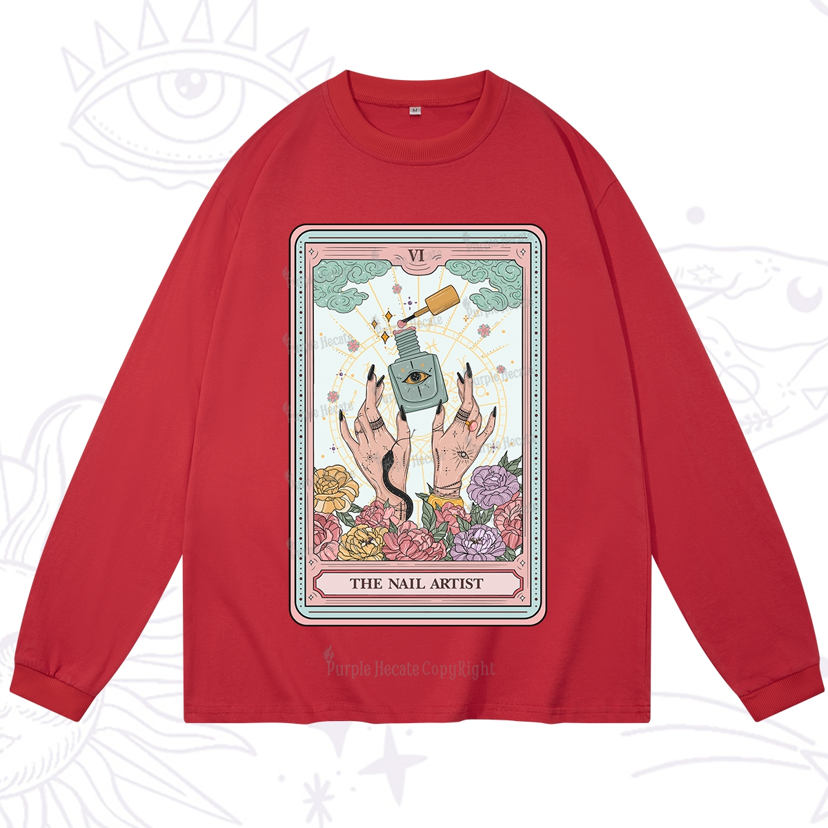 Purplehecate The Nail Artist Life Tarot Long Sleeve T-Shirt
