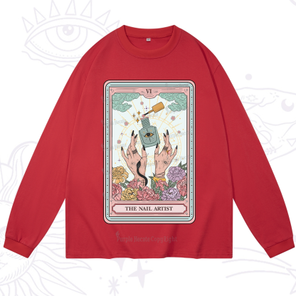 Purplehecate The Nail Artist Life Tarot Long Sleeve T-Shirt