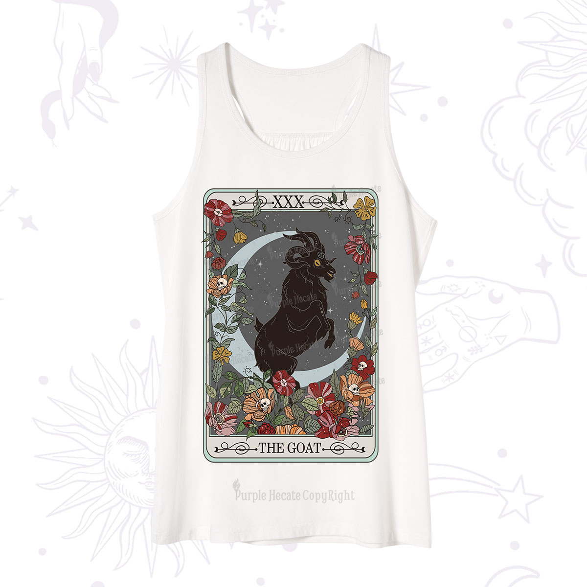 Purplehecate The Goat Tarot Card Tank