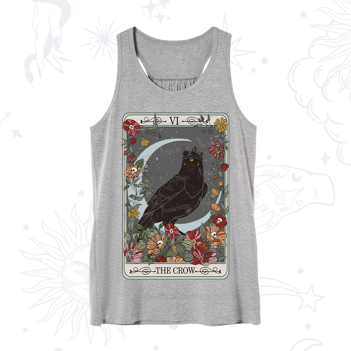 Purplehecate The Crow Tarot Card Tank