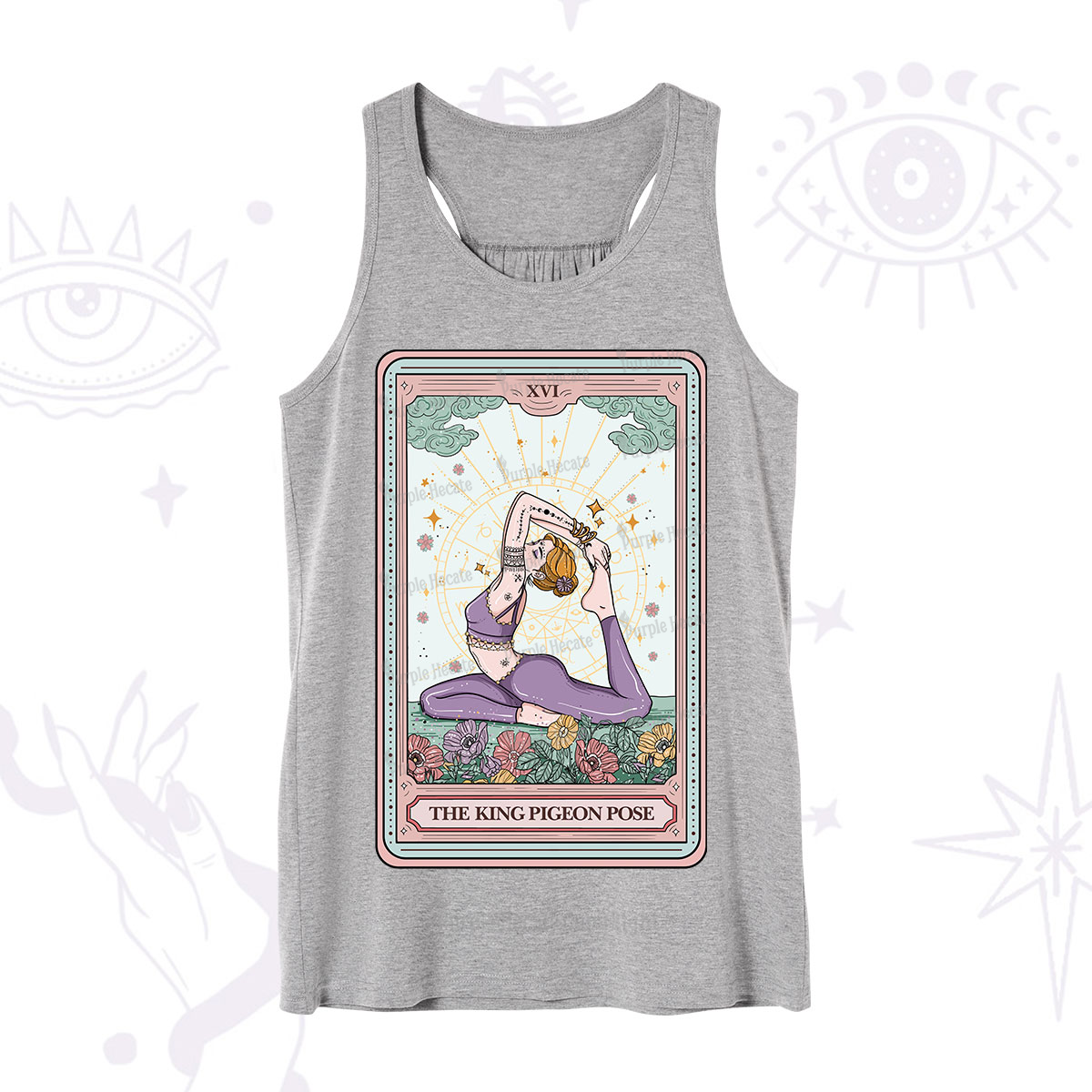 Purplehecate The King Pigeon Pose Tarot Card Tank
