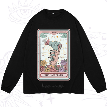Purplehecate The Hair Dryer Life Tarot Long Sleeve T-Shirt