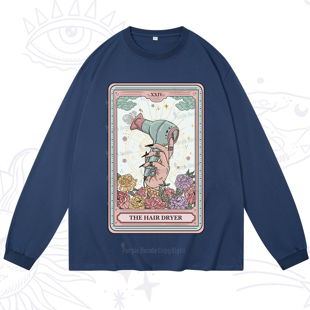 Purplehecate The Hair Dryer Life Tarot Long Sleeve T-Shirt