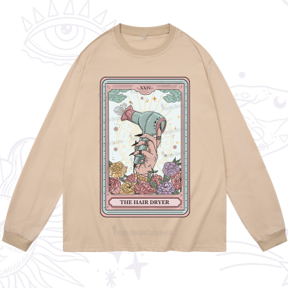 Purplehecate The Hair Dryer Life Tarot Long Sleeve T-Shirt