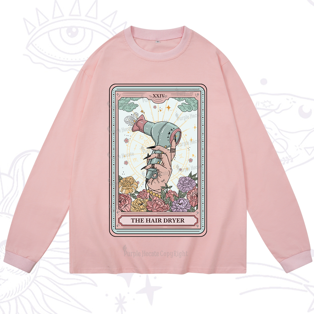 Purplehecate The Hair Dryer Life Tarot Long Sleeve T-Shirt