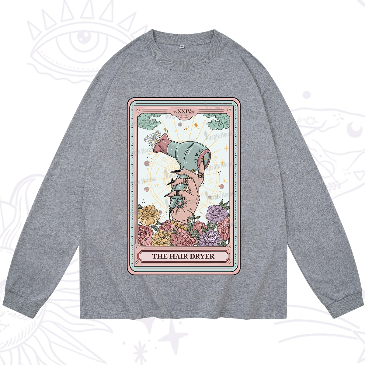 Purplehecate The Hair Dryer Life Tarot Long Sleeve T-Shirt