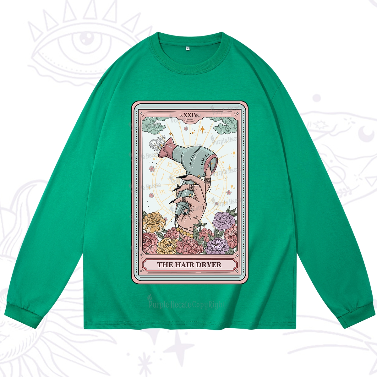Purplehecate The Hair Dryer Life Tarot Long Sleeve T-Shirt