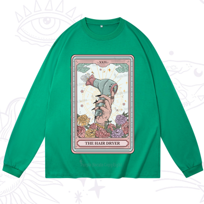 Purplehecate The Hair Dryer Life Tarot Long Sleeve T-Shirt