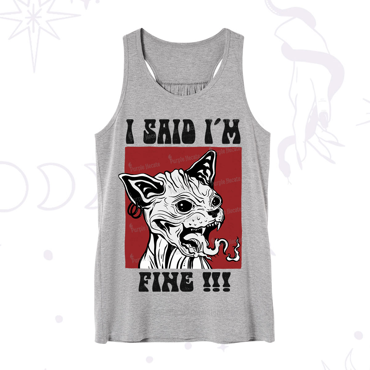 Purplehecate Angry Cat Tank